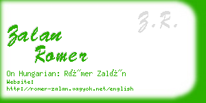 zalan romer business card